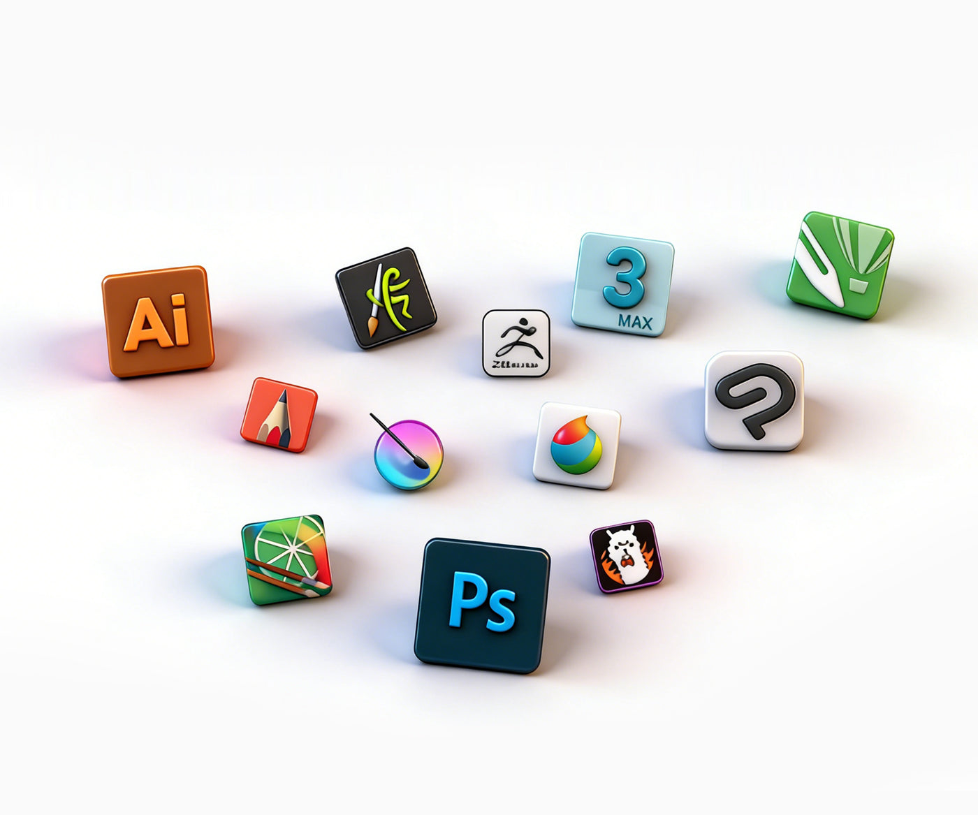 compatible with tools like Photoshop, Illustrator, Clip Studio Paint, Krita, Medibang, OneNote, Google Meet, and Microsoft Office.