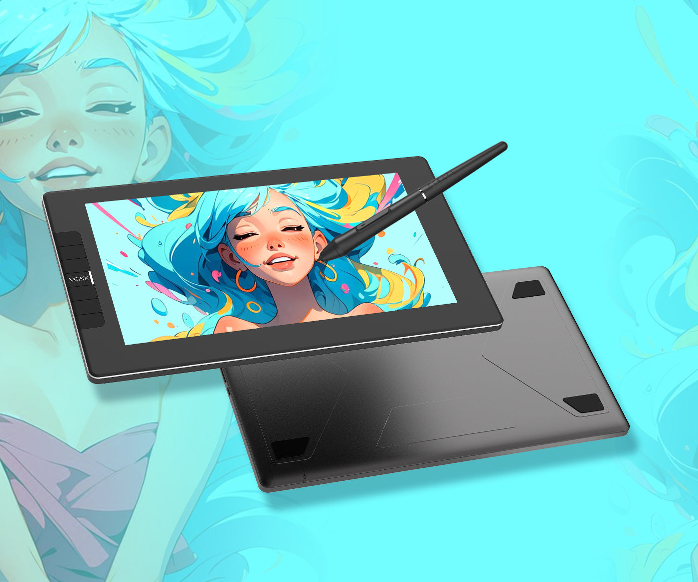 VEIKK Studio VK1200 V2 Full laminated and High resolution Display