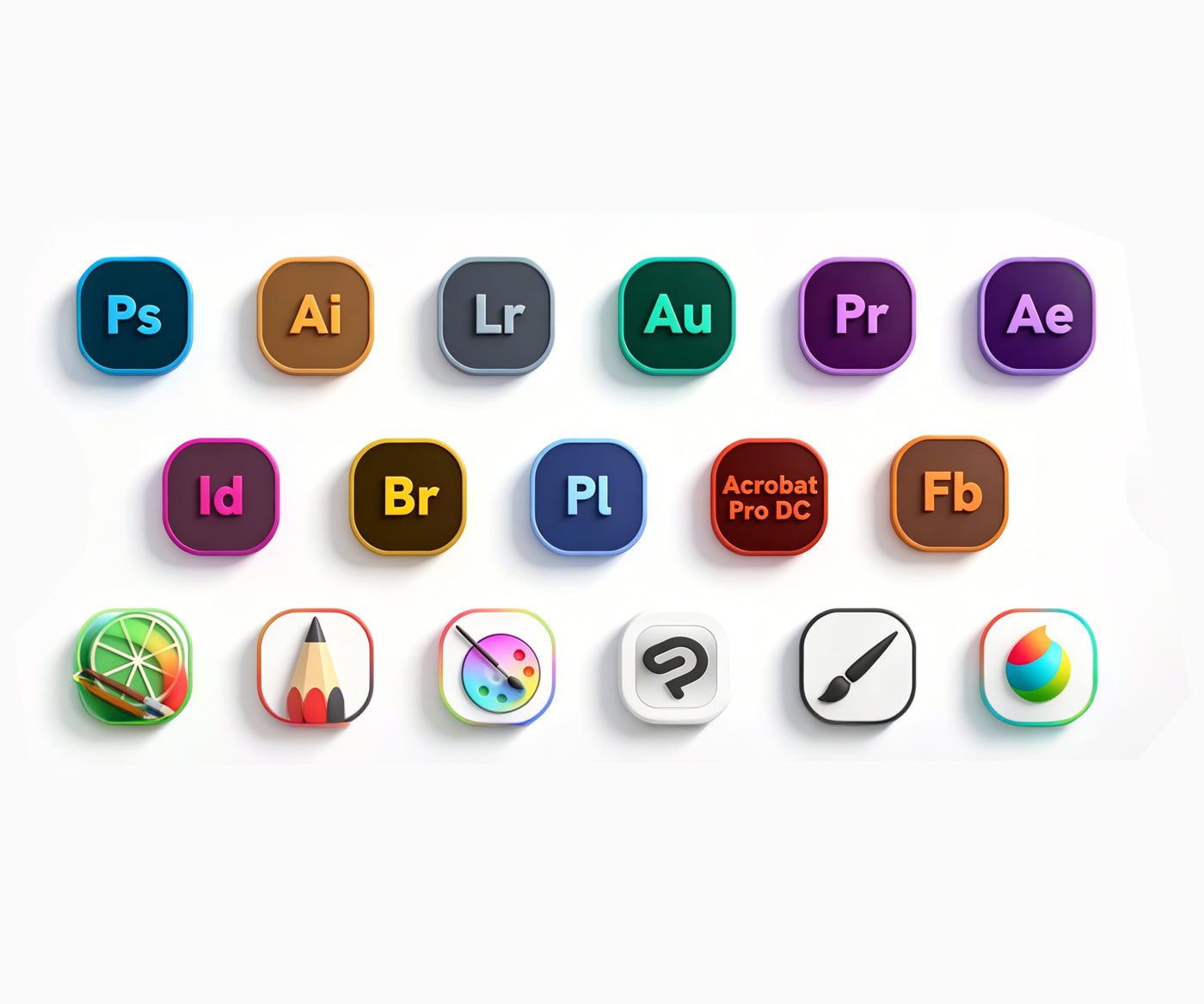 Compatible with creative software including Photoshop, Illustrator, Krita, SAI, SketchBook, FireAlpaca, OpenCanvas, Manga Studio, ibisPaint, MediBang Paint