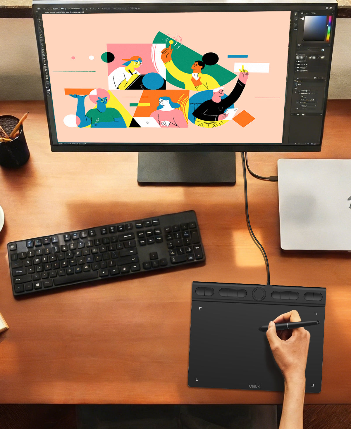 vk850 drawing tablet perfect for artist, hobby creators, students, beginner