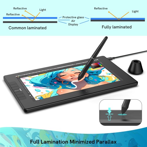  XPPen Artist12 Pro 11.6 Drawing Tablet with Screen Pen Display  Full-Laminated Graphics Tablet with Tilt Function Battery-Free Stylus and 8  Shortcut Keys(8192 Levels Pen Pressure and 72% NTSC) : Electronics