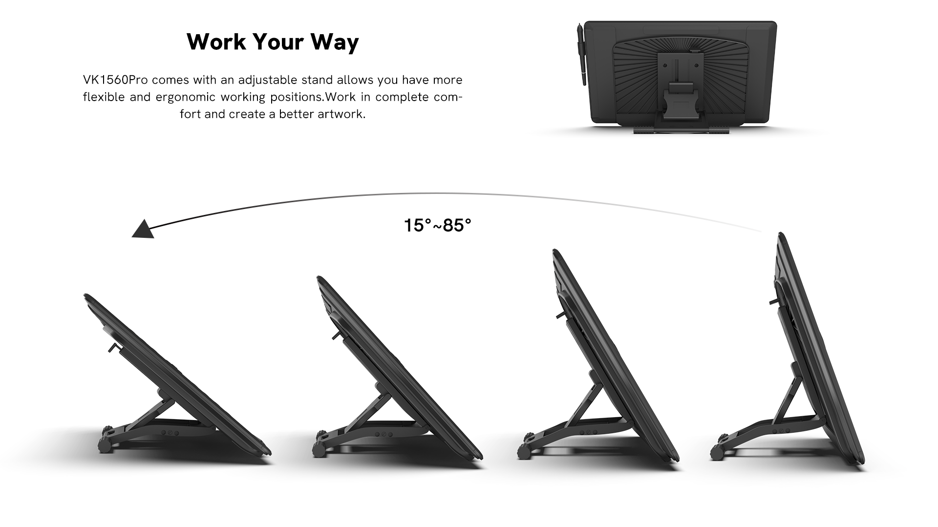 VEIKK Studio VK1560Pro Drawing Tablets With Screen